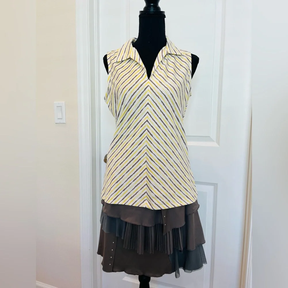 Tail Layered Ruffle Organza Skort